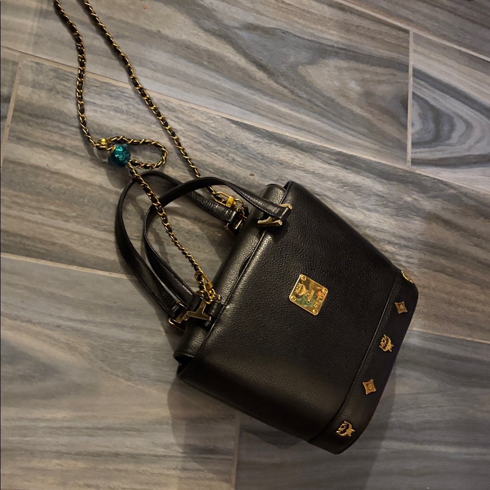 MCM Black Tote with Gold Detailing -Pristine Condition - Picture 15 of 16